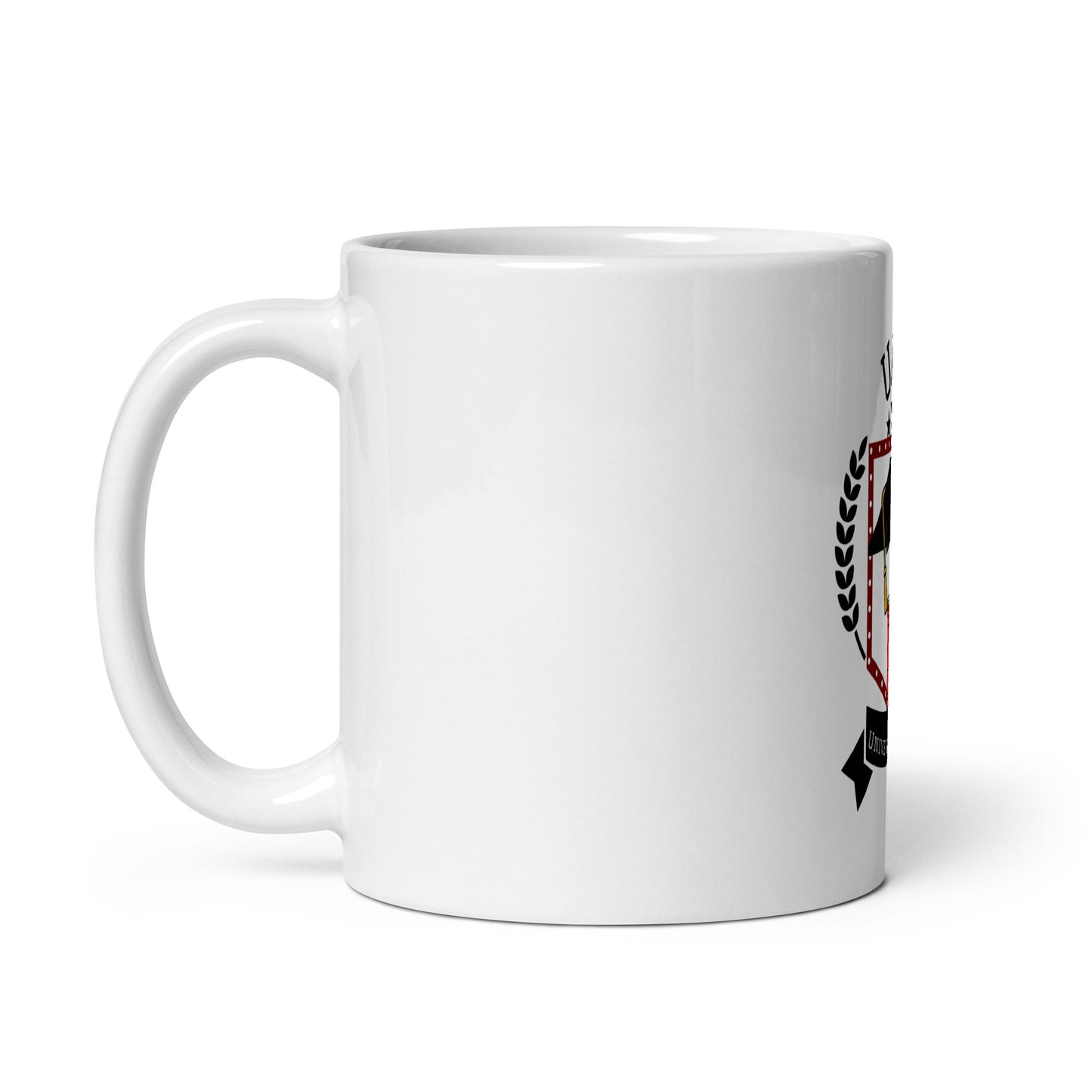 White glossy mug