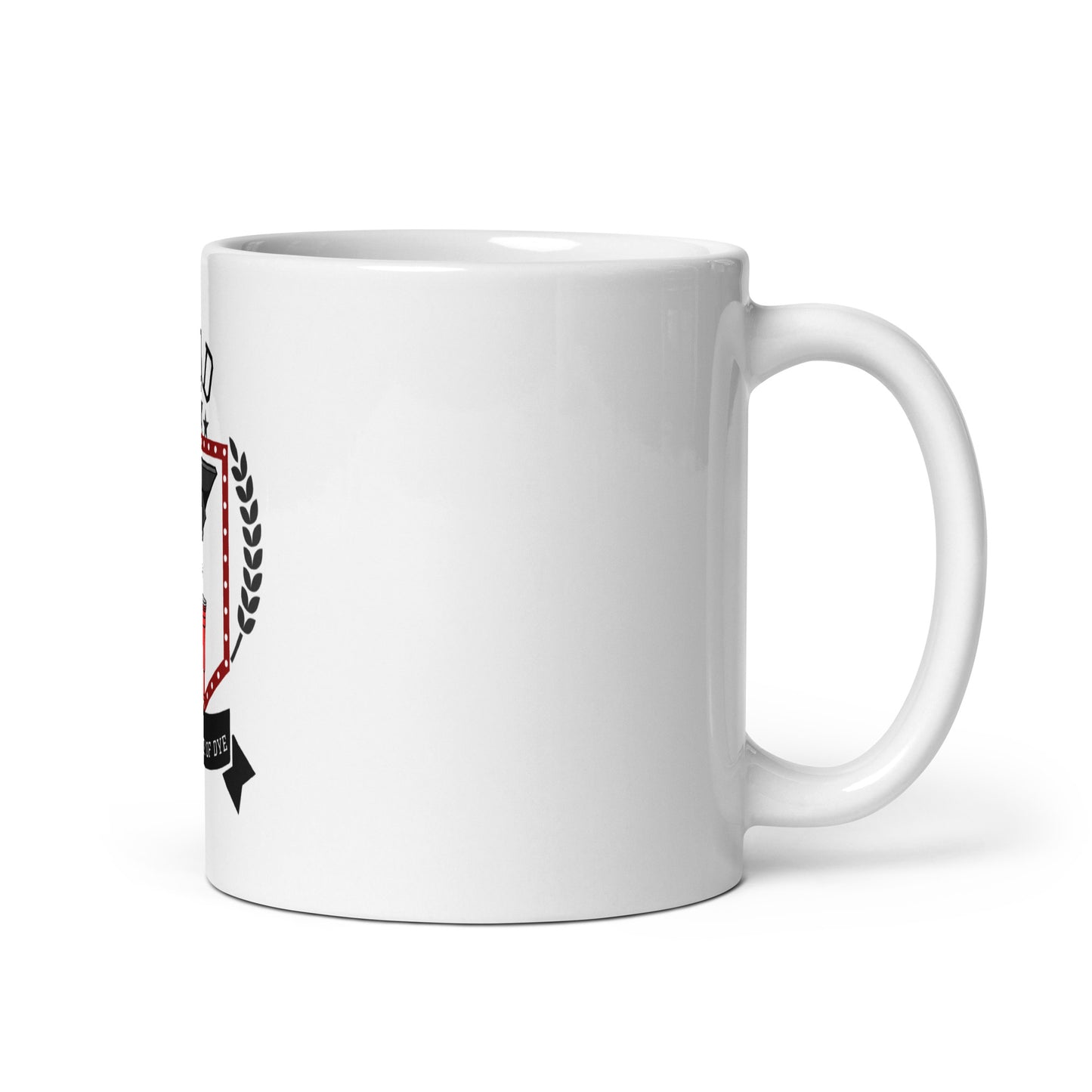 White glossy mug